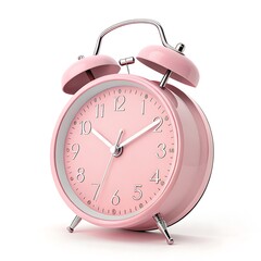 Minimal Pink alarm clock,ai generative
