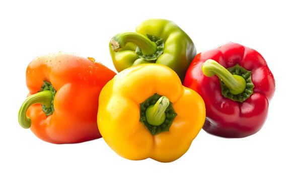 peppers isolated on white background 