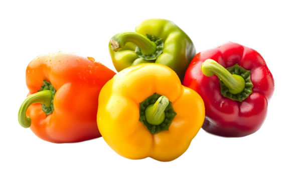 peppers isolated on white background 