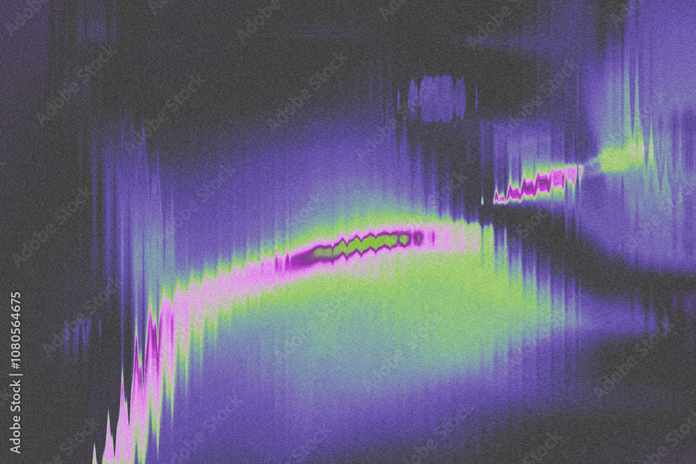 Poster abstract blurred grainy purple green gradient background texture. digital grain dust soft noise effe