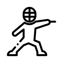 Fencing line icon