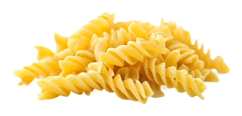 Pesto pasta isolated on a white background