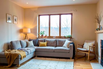 Cozy living room corner against the winter season.