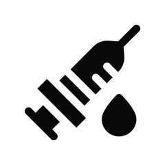 syringe icon. vector glyph icon for your website, mobile, presentation, and logo design.