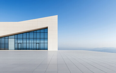 Fototapeta premium Minimalist modern art building space structure 