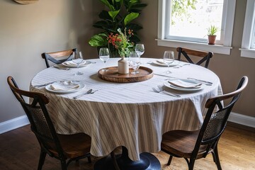 Casual Dining Circular Tablecloth for Effortless Style and Comfort