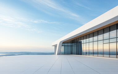 Minimalist modern art building space structure
