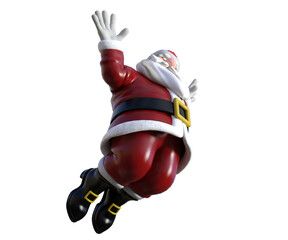 Naklejka premium babbo natale con varie pose 