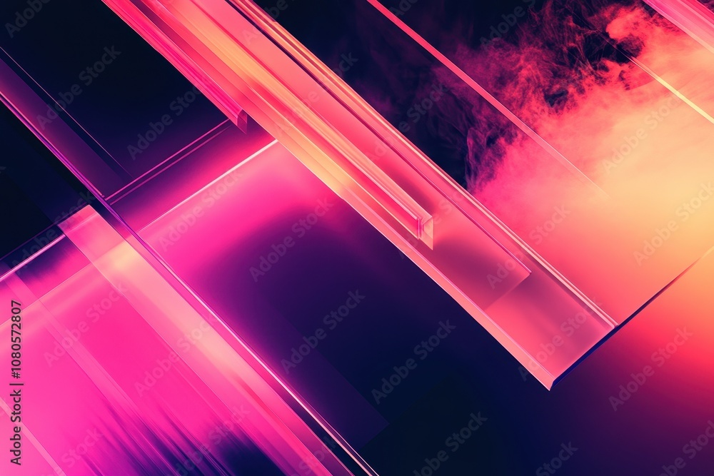 Poster dynamic color explosion abstract digital art neon palette vibrant background close-up view creative 