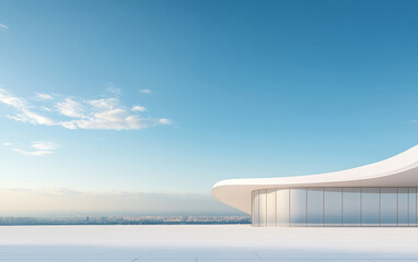 Obraz premium Minimalist modern art building space structure 