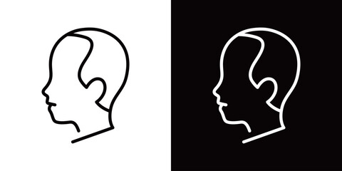 AGA治療のシンプルなアイコン