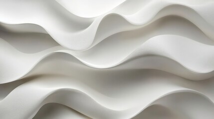 Subtle gray three-dimensional background showcasing wavy pattern, chic curved style for digital presentation. Gentle textured look with fluid shapes perfect for nuptial invitations