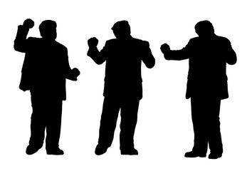 Black drawing with dancing man.