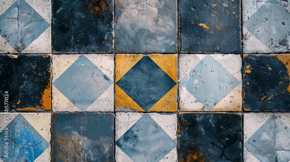Poster patterned layout featuring tile texture backgrounds, adding interest and pattern to your content