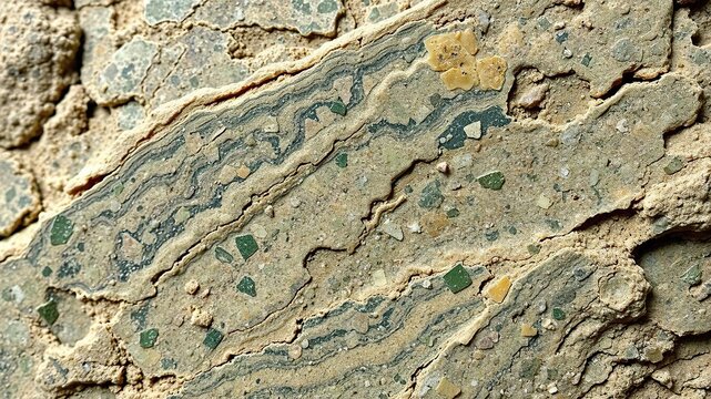 Detailed view of raw serpentine mineral rock with detailed patterns and textures, texture, natural, details