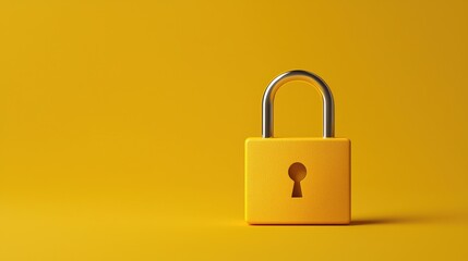 A vibrant yellow padlock symbolizing security and protection against unauthorized access.