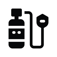 oxygen tank icon. vector glyph icon for your website, mobile, presentation, and logo design.