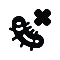 bacteria icon. vector glyph icon for your website, mobile, presentation, and logo design.