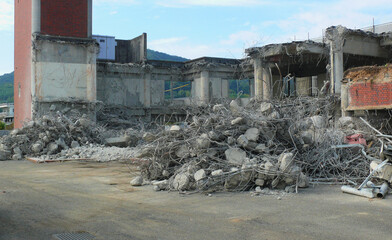 解体現場全景
日本の再開発