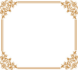 frame with golden ornament