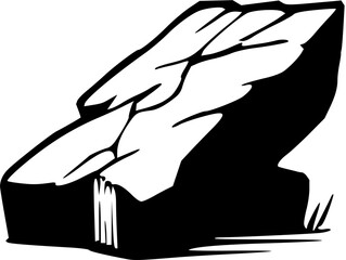 Stone Vector - Square Shape in Black and White