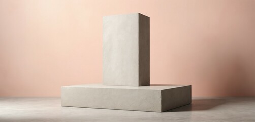 Pastel Matte Concrete Display Surface