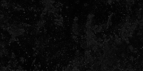 Overlay Distressed Concrete Texture Background. Powder texture on black background. Black or dark gray rough grainy stone texture splashes and flying drops of water on a dark background. 
