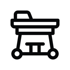 hospital bed icon. vector line icon for your website, mobile, presentation, and logo design.