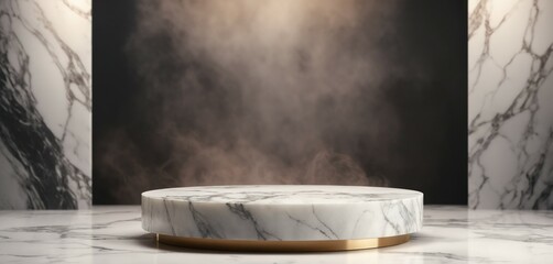 Blurred Gradient with Marble Stand