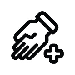 gloves icon. vector line icon for your website, mobile, presentation, and logo design.