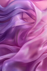 Obraz premium A beautiful close-up of flowing fabric in soft pink and purple hues, creating an elegant and delicate texture perfect for artistic backgrounds.