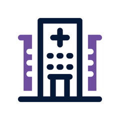 hospital icon. vector dual tone icon for your website, mobile, presentation, and logo design.