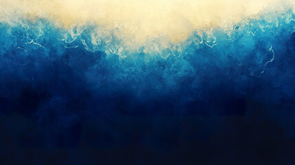 stunning abstract painting with gradient of deep blue to light cream, evoking sense of tranquility and depth.