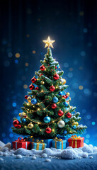 Obraz premium Christmas decorated tree