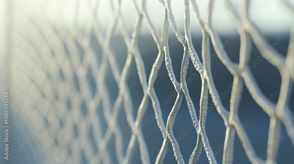 Poster Close-up view of a textured fence, showcasing its intricate pattern and structure.