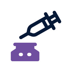vaccine icon. vector dual tone icon for your website, mobile, presentation, and logo design.