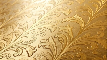Delicate gold foil background with intricate patterns of light reflections, expensive, shimmering, luxury, decorative