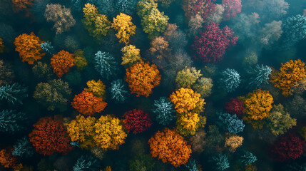 Beautiful autumn colors filling nature's forest canvas photos