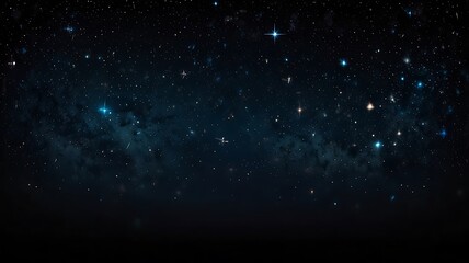Obraz premium Night sky with stars sparkling on black background