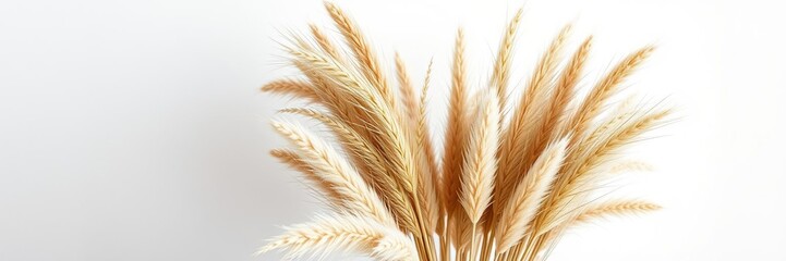 Pampas grass with peach fuzz-colored seeds in a vase, pampas grass, floral arrangement