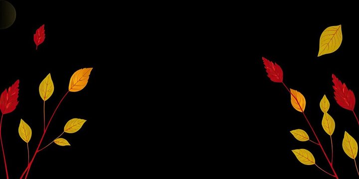 Yellow and red accents against dark background, pop of color, bold colors