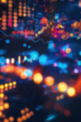 Fototapeta premium A vibrant abstract background featuring colorful lights, dynamic patterns, and a blend of shapes, perfect for technology and artistic themes.