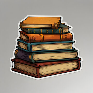 recommend clip art: Book stack png sticker