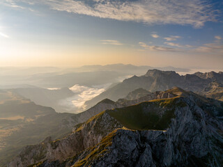 Aerial View of Maglić Mountain, the Highest Peak in Bosnia