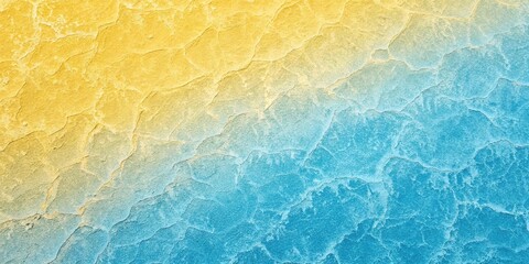 Obraz premium Yellow and blue hues blended in a unique abstract pattern on a textured background, colorful background, dynamic composition, artistic expression