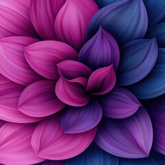 Naklejka premium Vibrant floral design featuring layered petals in shades of purple and pink, ideal for backgrounds, wallpapers, or artistic projects.