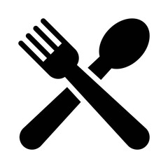 spoon fork glyph icon