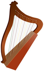 Obraz premium harp isolated on white