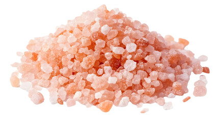 Pink salt on a transparent background. isolated background.
