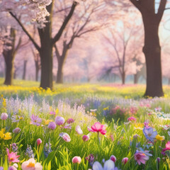 spring in the park